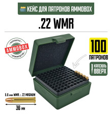 Кейс для калибра .22WMR на 100 патронов / .22 WMR (хаки)