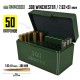 30, Кейс для калибра .308 WIN на 50 патронов / 7.62х51 (хаки, капсюлем вверх ), , 1440 ₽, AmmoBox 308WIN-UP-50, , Винтовочные кейсы